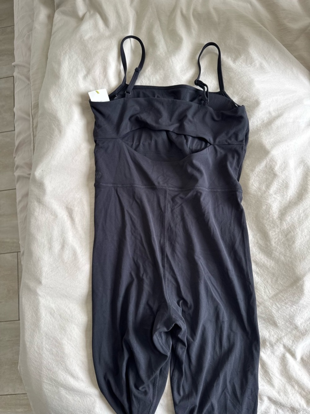 NWT all in motion Black Slim Spaghetti-Strap Jumpsuit - Picture 2 of 3